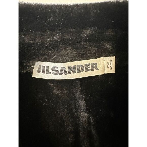 Jil Sander Authentic Women’s Black Lamb Leather Moulton Coat Made in Italy - Picture 4 of 16